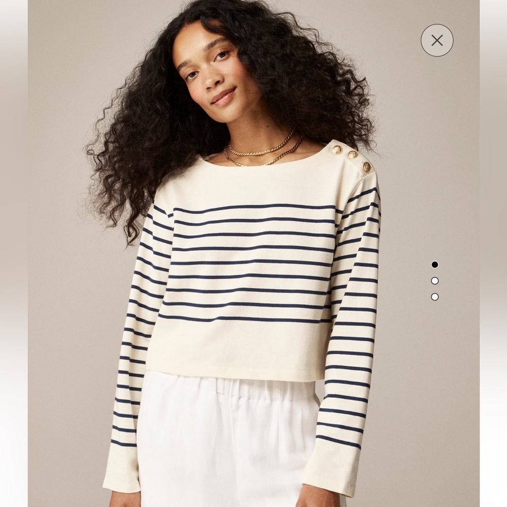 J.Crew cropped boatneck T-shirt